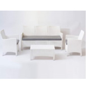 Baštenska garnitura Rattan 3 White 9403W 