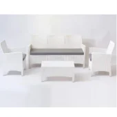 Baštenska garnitura Rattan 3 White 9403W 