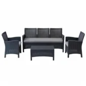 Baštenska garnitura Rattan 3 Graphite 9403A