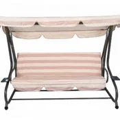 Crete baštenska ljuljaška trosed bež - bela 035447