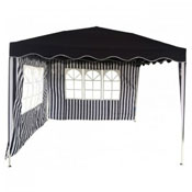 Gazebo tenda 3x3 plavo bela sa bočnim stranama 047019