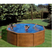 Gre bazen okrugli montažni Pacific Wood SET 350x120cm