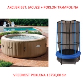 Jacuzzi bazen Intex sa grejačem za dvorište + POKLON Green bay trampolina 1.37m 