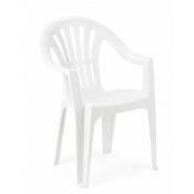 Kona baštenska stolica plastična - bela 029086
