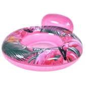 Ležaljka za vodu okrugla sa mrežicom 93cm Roza 35005