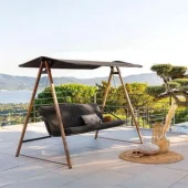 Ljuljaška trosed Crna 205X136X180 C3077-1