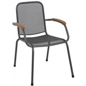 Baštenska metalna stolica Lopo - tamno siva 047121