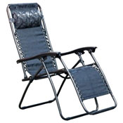 Messina baštenska stolica podesiva sa jastukom metalna  - plava 055681