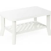Baštenski sto plastični Niso 90 x 60 x 46cm - beli 030761