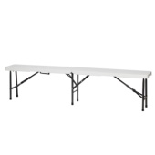Sklopiva klupa plastična bela 180cm 62344