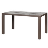Sto plastični pravougaoni Orfeo 140x80 cm tamno moka