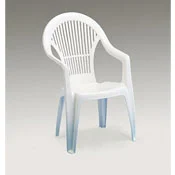 Vega baštenska stolica plastična - bela 030765