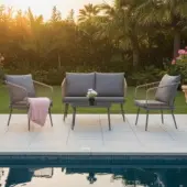 Zen Garden baštenska garnitura Bali ratan braon