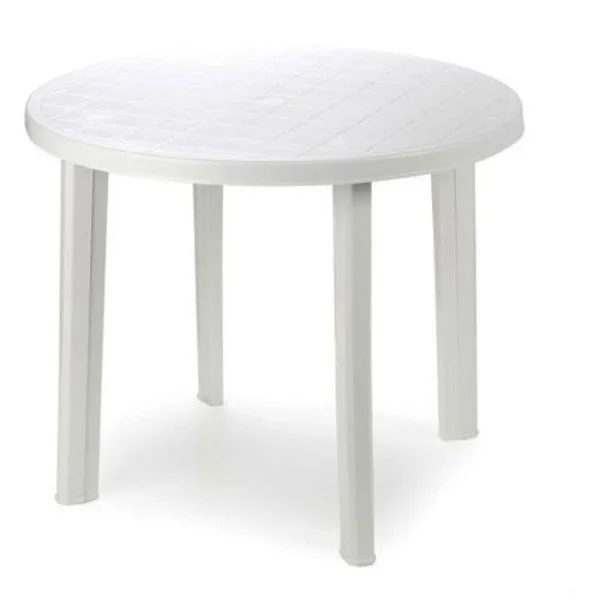 Baštenski sto Tondo 90 x 90 x 72cm - plastični beli 030758