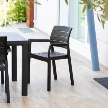 Toomax plastična stolica s naslonom Recanati - antracit