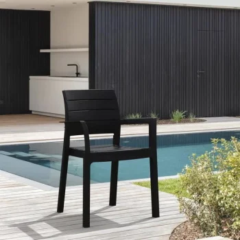 Toomax plastična stolica s naslonom Recanati - antracit-2