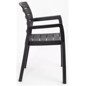 Toomax plastična stolica s naslonom Recanati - antracit-3