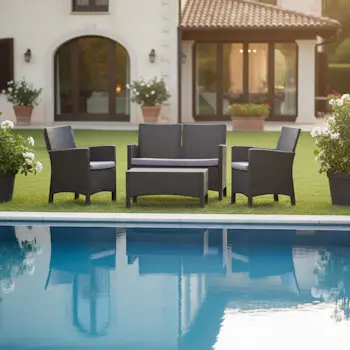 Topps baštenski set Rattan 2 antracit 9402A-1