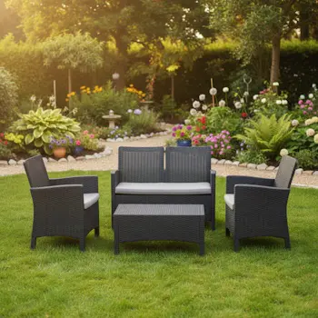 Topps baštenski set Rattan 2 antracit 9402A-3