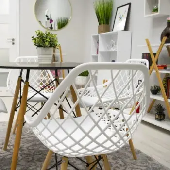 Trpezarijska stolica Skandi bela-3