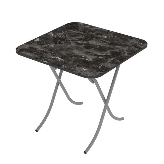 Alesta sklopivi sto 80x80cm Crni mermer AL10034CM Alesta sklopivi sto 80x80cm Crni mermer AL10034CM