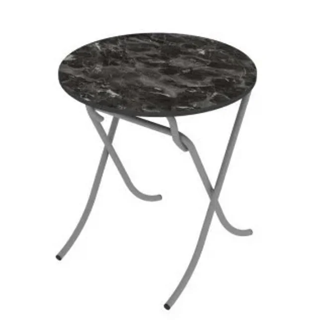 Alesta sklopivi sto okrugli 70Q Crni mermer AL10037CM