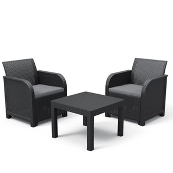 Keter balkonski set Rosalie grafit CU 249588 Keter balkonski set Rosalie grafit CU 249588