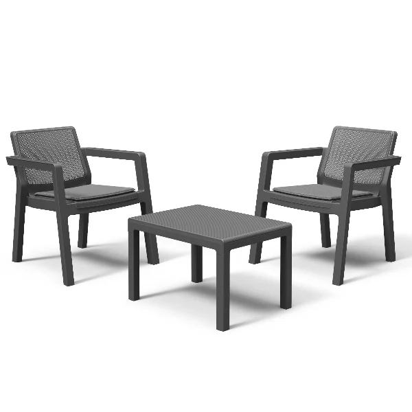 Balkonski set sa jastucima Emily grafit CU 247065 Balkonski set sa jastucima Emily grafit CU 247065