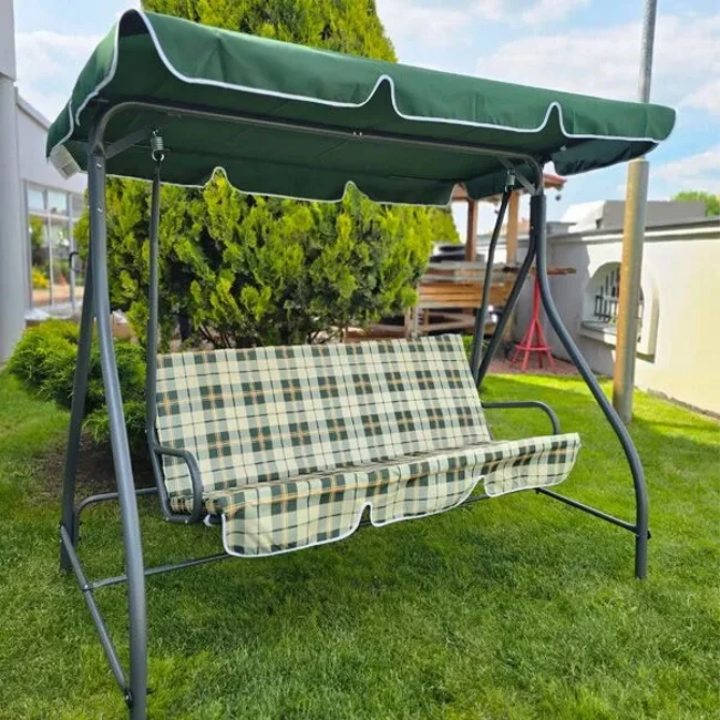 Ljuljaška trosed Zeleno bela 170x110x160 cm C1041 Ljuljaška trosed Zeleno bela 170x110x160 cm C1041