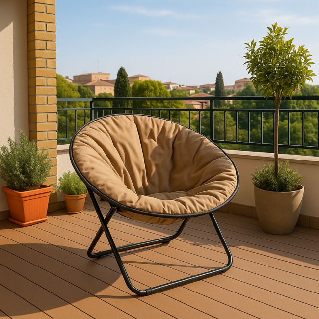Baštenska stolica 80x80x76cm - kapućino LP-718000K