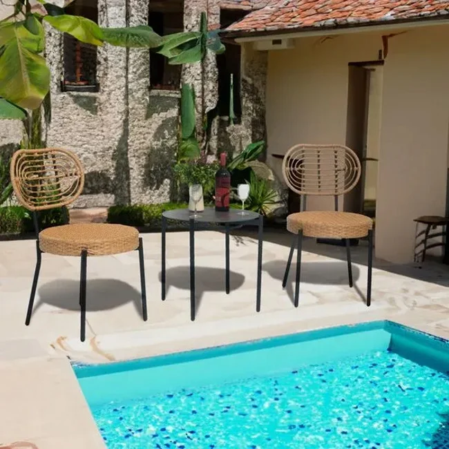 Baštenska stolica ratan - crne nogare KJF10810 Baštenska stolica ratan - crne nogare KJF10810