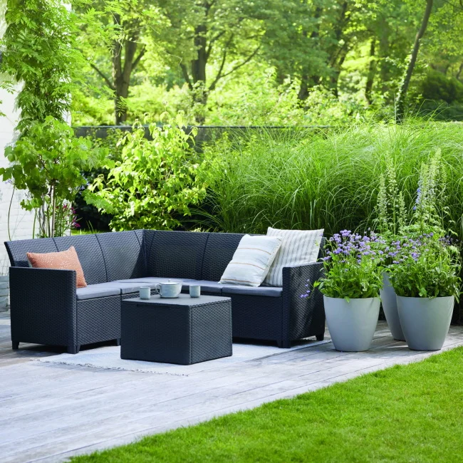 Baštenski set Marie 5 seater sa box stolom grafit CU 256703 Baštenski set Marie 5 seater sa box stolom grafit CU 256703