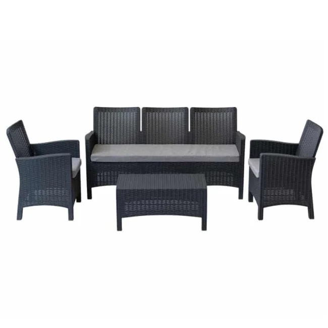 Baštenska garnitura Rattan 3 Graphite 9403A