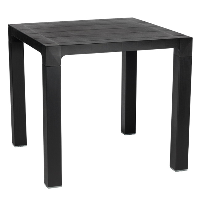 Sto plastični četvrtasti Orfeo 80x80 cm Antracit