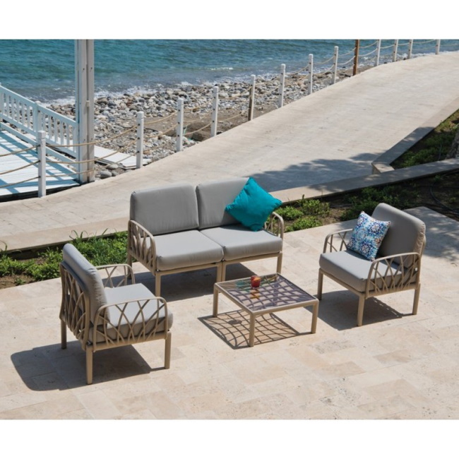 Comfort time baštenska garnitura Luna II – kapućino