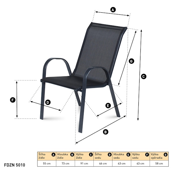 Fieldmann baštenska stolica FDZN 5010-5
