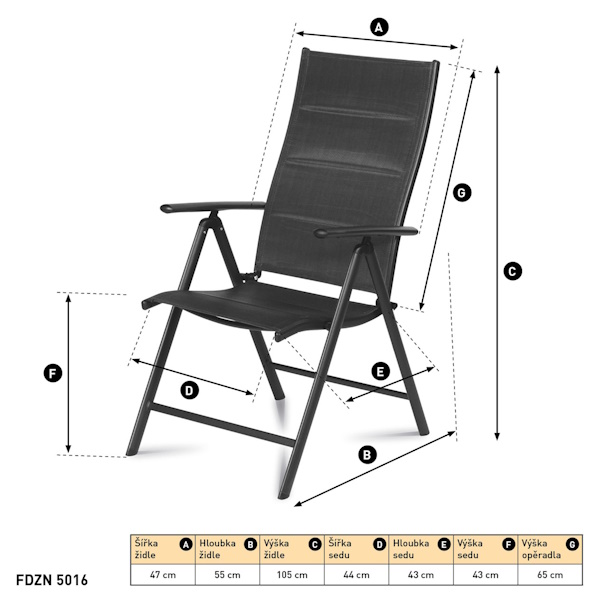 Fieldmann baštenska stolica set 2/1 FDZN 5016-9