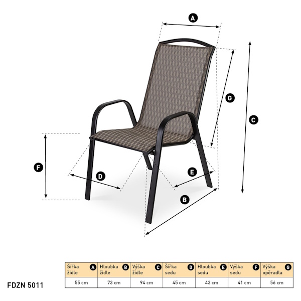 Fieldmann baštenska stolica FDZN 5111-5