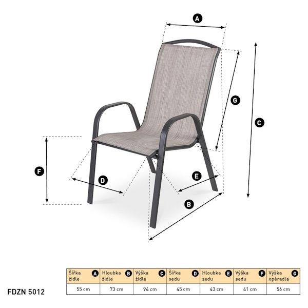 Fieldmann baštenska stolica FDZN 5112-5