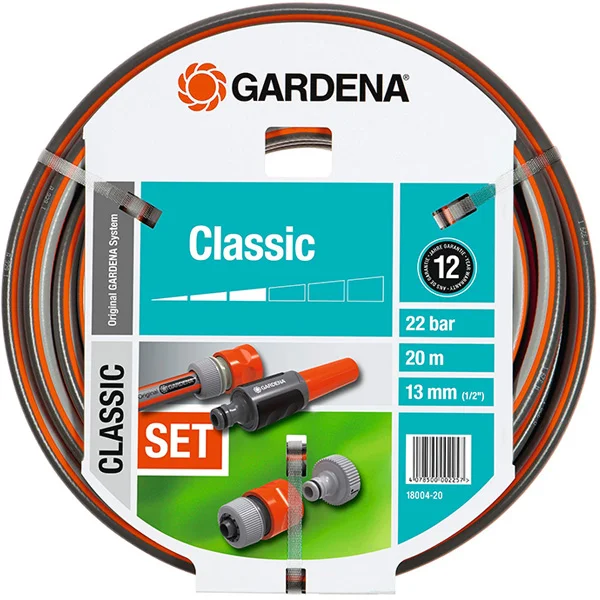 Gardena baštensko crevo 20m sa nastavcima i prskalicom u setu GA 18004-20  Gardena baštensko crevo 20m sa nastavcima i prskalicom u setu GA 18004-20