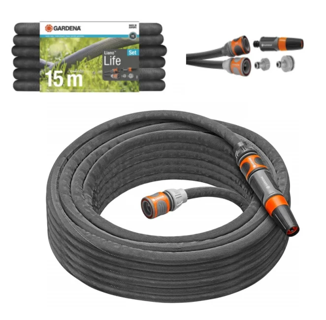 Gardena crevo tekstilno Liano Life Set 15m GA 18445-20 Gardena crevo tekstilno Liano Life Set 15m GA 18445-20