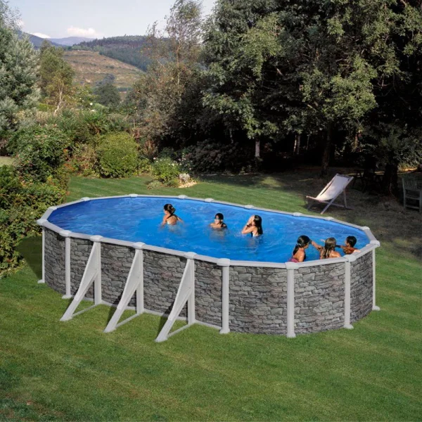 Gre bazen ovalni montažni Corcega Stone SET 730x375x132cm Gre bazen ovalni montažni Corcega Stone SET 730x375x132cm