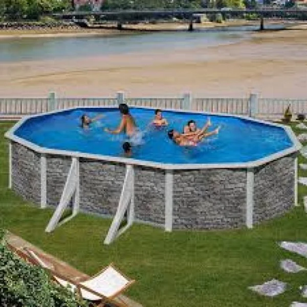 Gre bazen ovalni montažni Corcega Stone SET 610x370x132cm Gre bazen ovalni montažni Corcega Stone SET 610x370x132cm