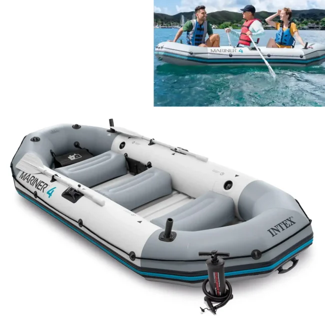 Intex čamac na naduvavanje Mariner 4 sa aluminijumskim veslima 68376NP
