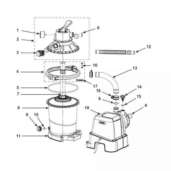 Intex dihtung za rezervoar peska u peščanoj pumpi 13083-3