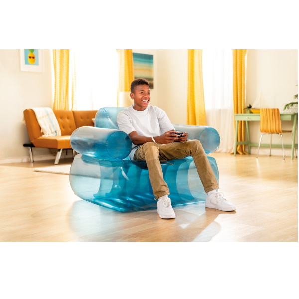 Intex fotelja providno plava sa naslonom na naduvavanje -5