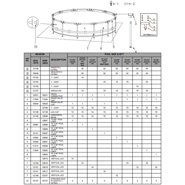 Intex šipka za bazene Metal Frame i Graphite Gray povezujuća 12808-5