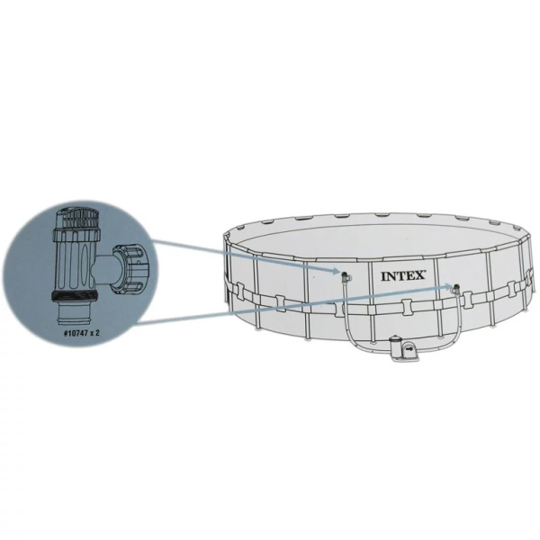 Intex set klipnih ventila za bazene 2/1 25010-3