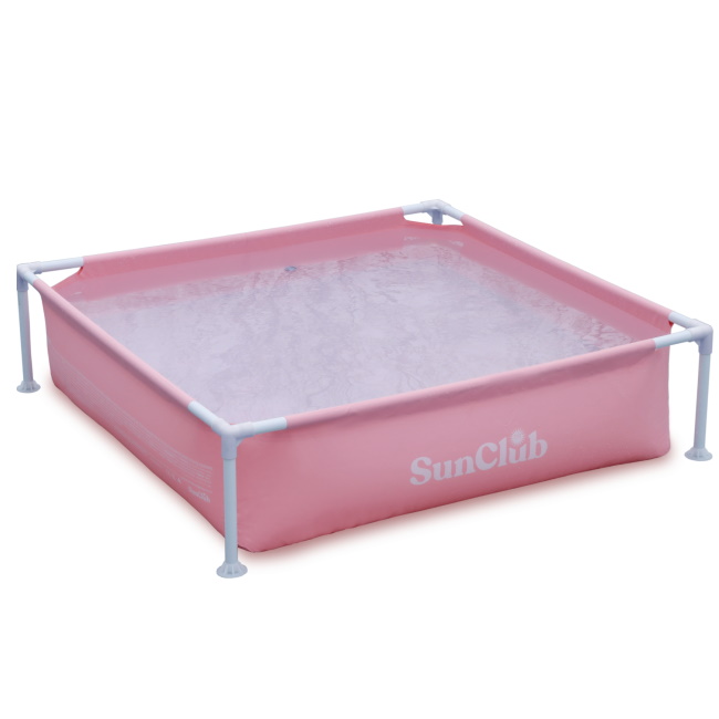Bazen za decu čvrsta konstrukcija 122x122x33 cm Pink 12325