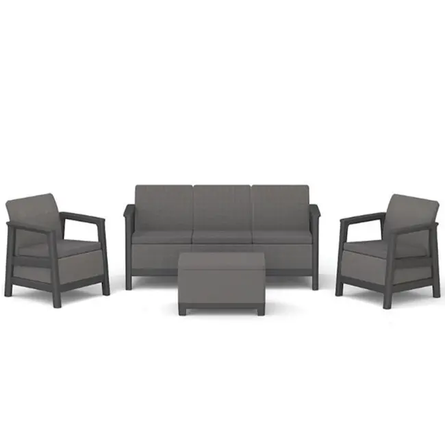 Keter baštenska garnitura Scandi linea III sa box stolom grafit CU 270923